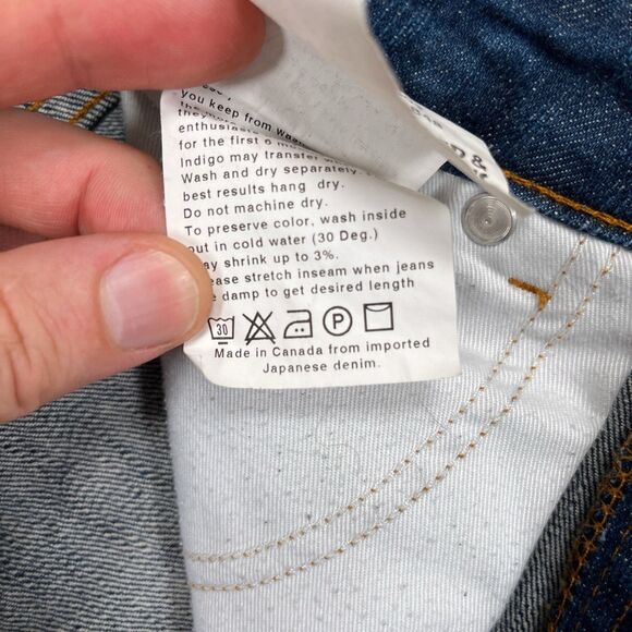 Naked & Famous Jeans Mens 29 (28 x 29) Golden Hour Slub Stretch Selvedge Denim - Picture 14 of 16